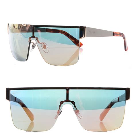 gucci rimless shield 99 mm square sunglasses|Gucci rimless sunglasses price.